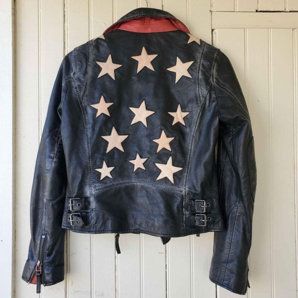 Free People Christie Leather Moto Jacket